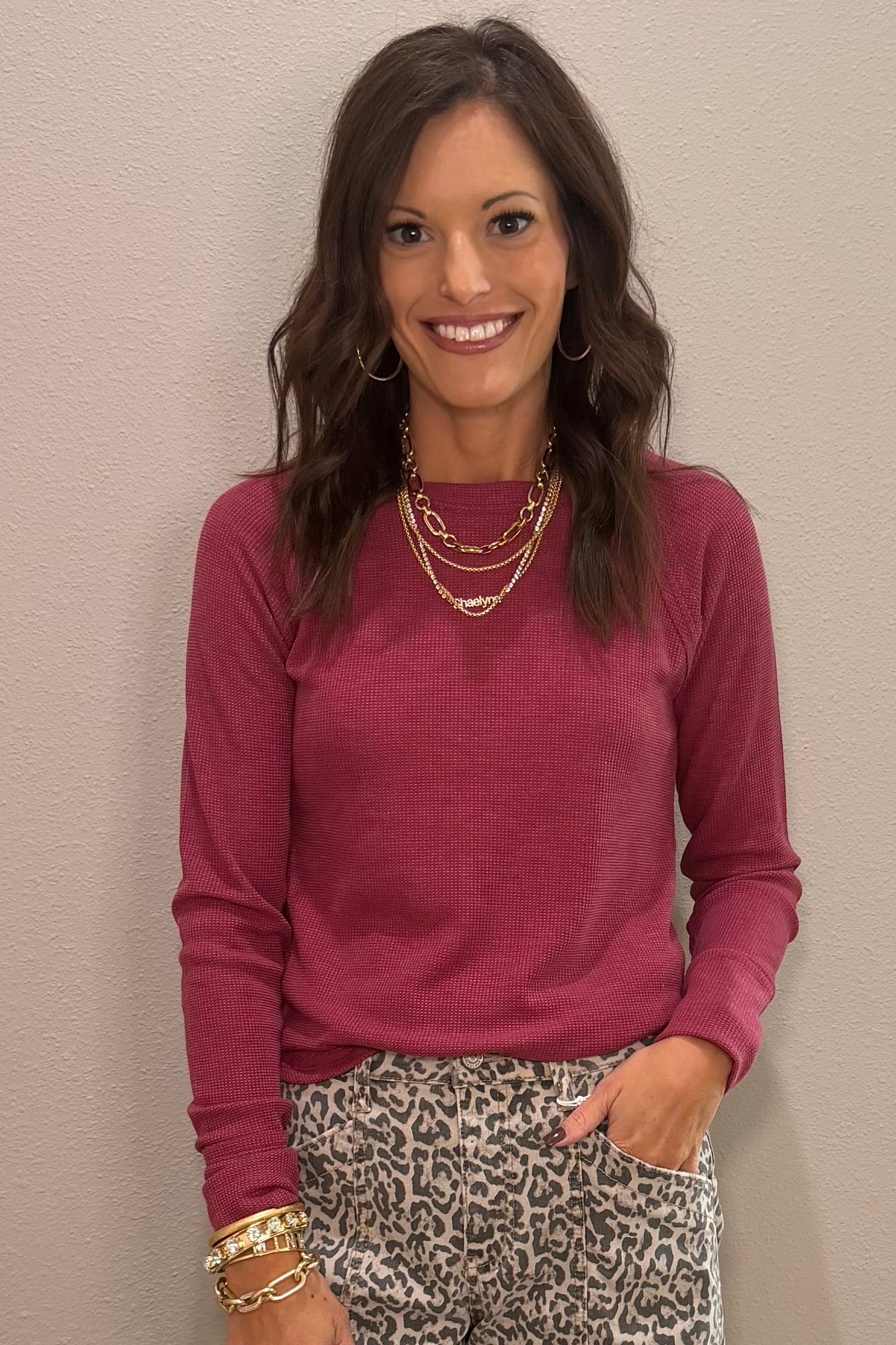 Baby Waffle Knit Long Sleeve Basic - 5 COLORS!