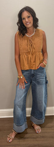 Denim Jean w/ Cuffed Hem & Cargo Pocket