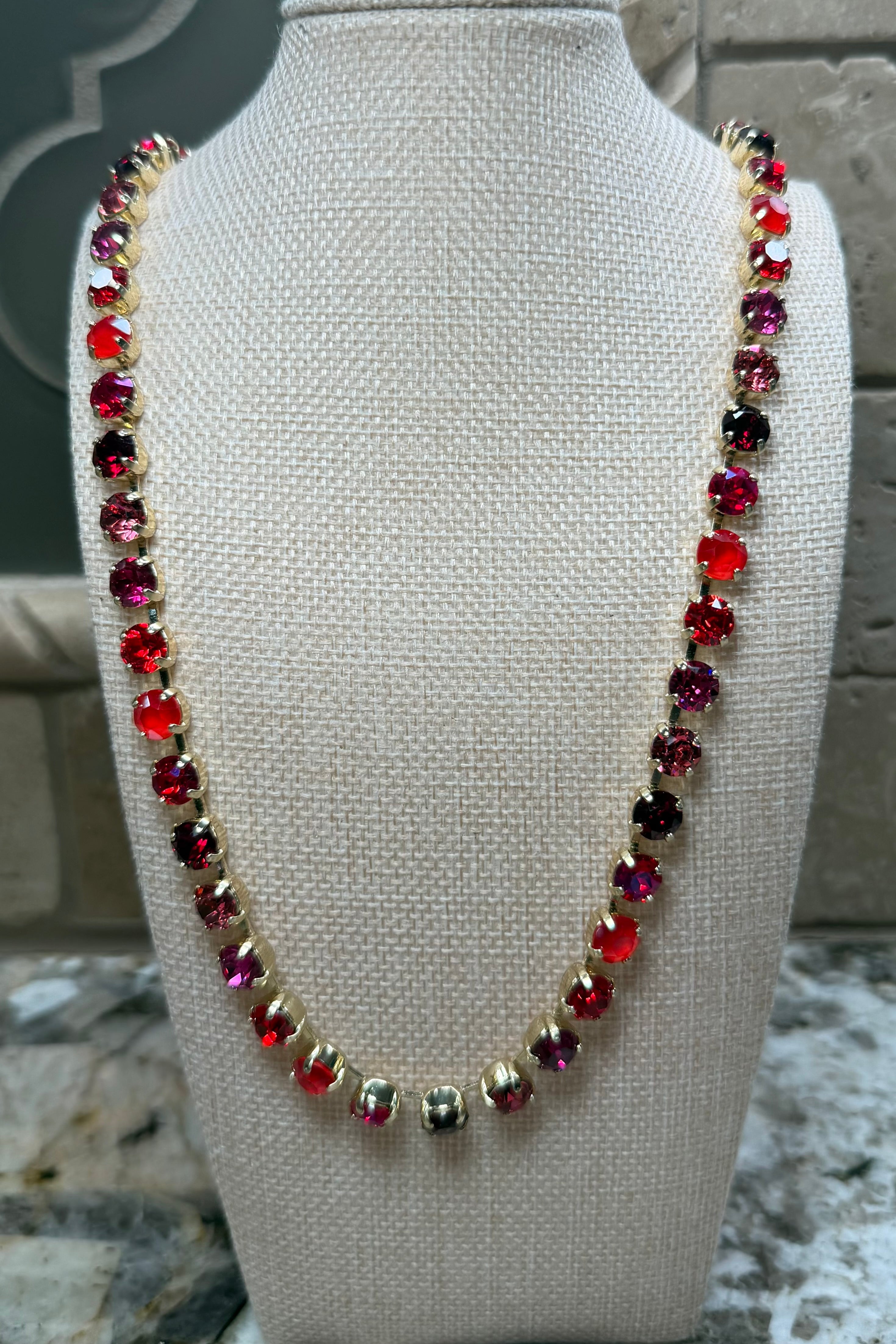 30" Rhinestone Linked Necklaces - 3 COLORS