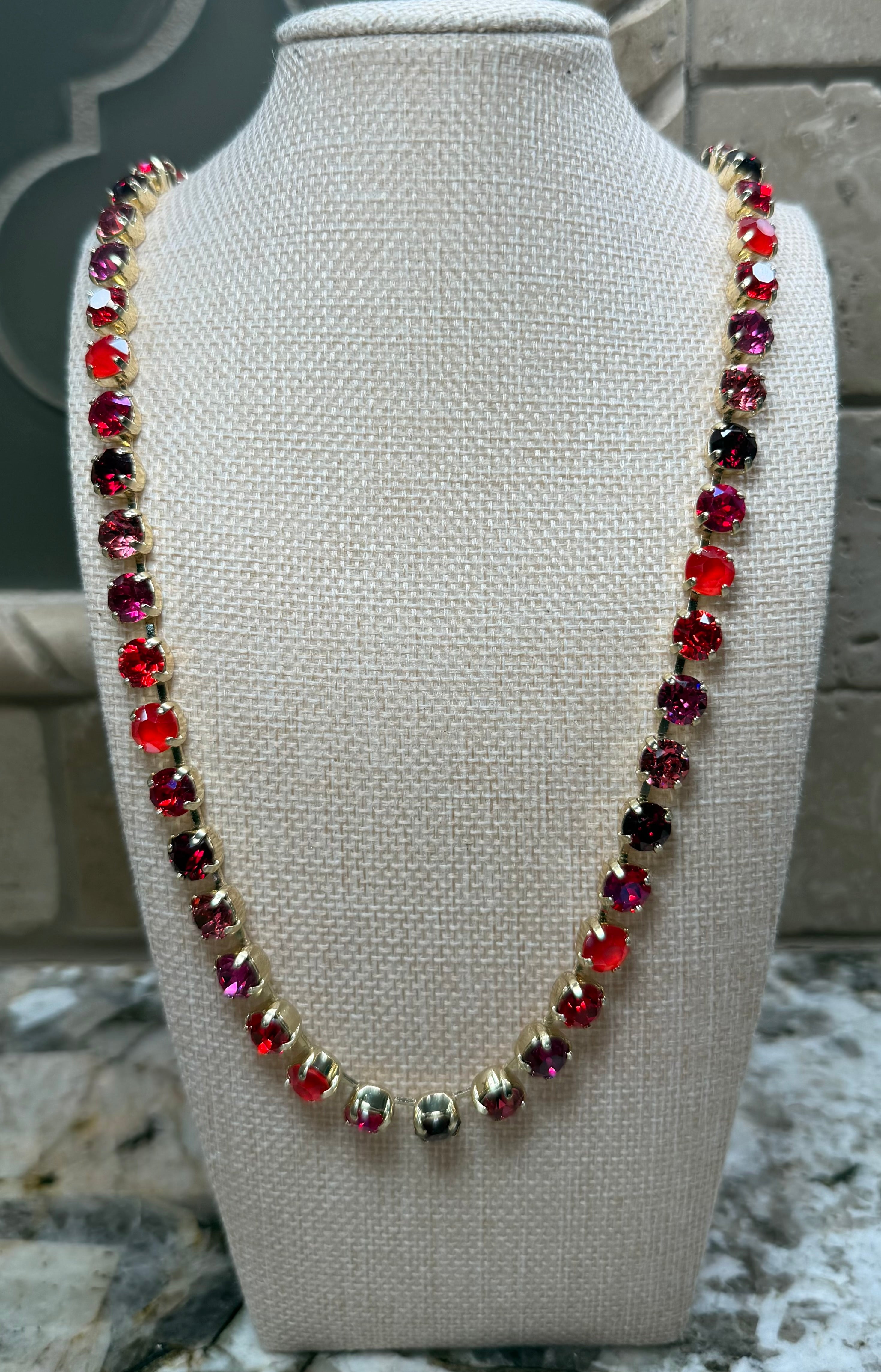 30" Rhinestone Linked Necklaces - 3 COLORS