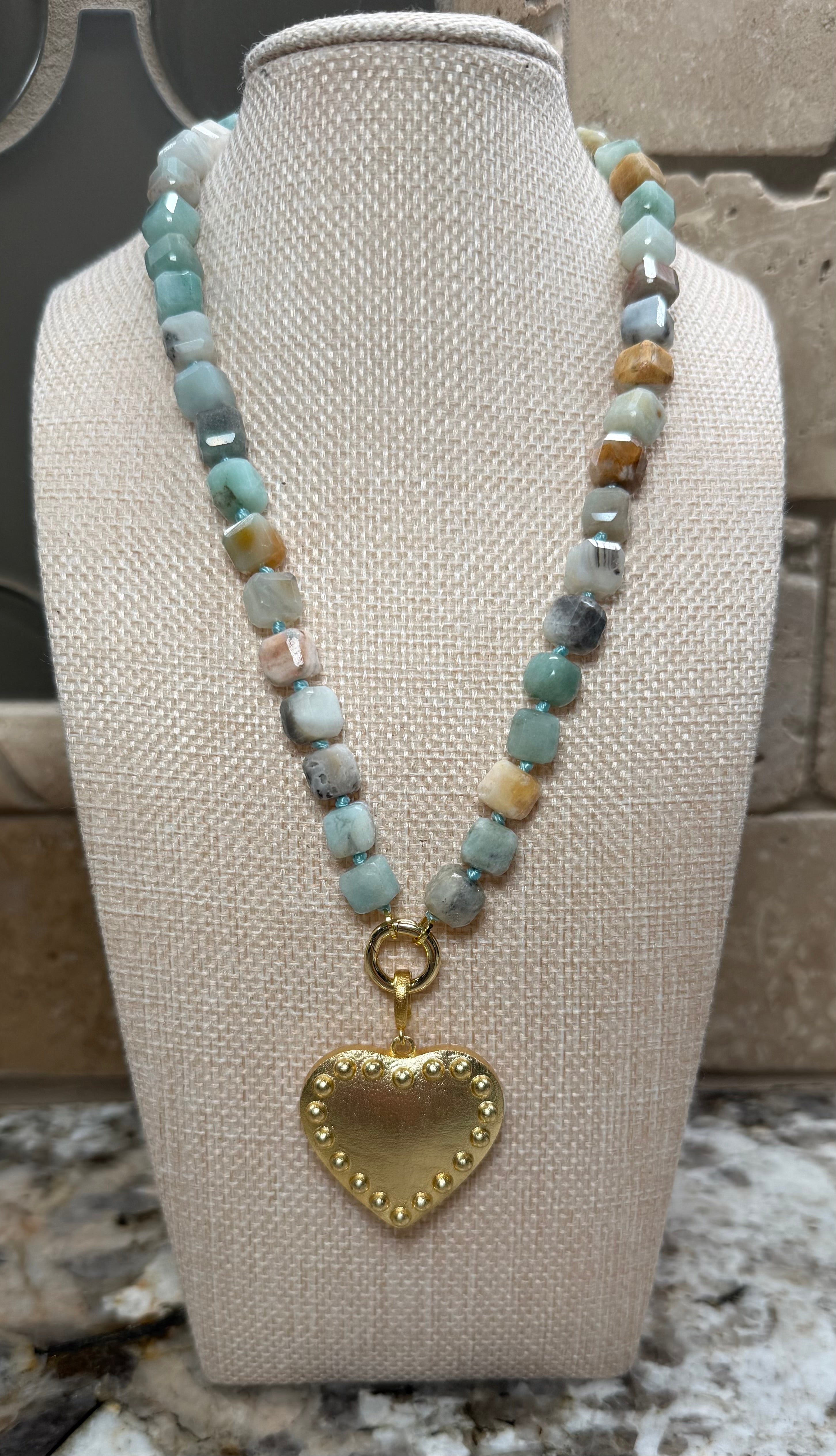 2 Sided Heart Pendant Charm