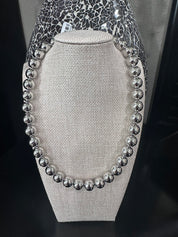 Round Beaded Necklace - 3 Sizes - Gold & Silver