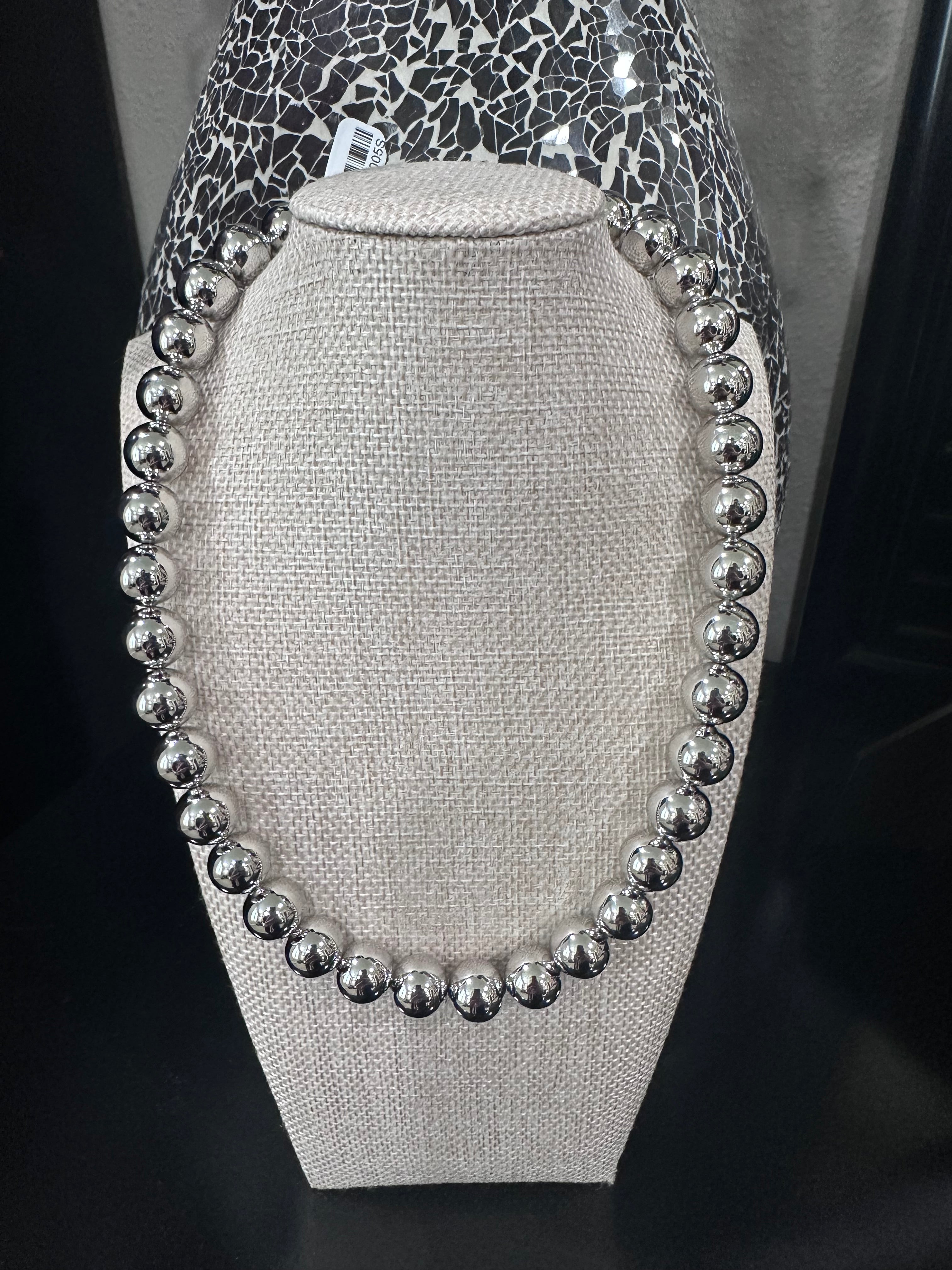 Round Beaded Necklace - 3 Sizes - Gold & Silver