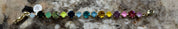 Colorful Rhinestone Linked Bracelet - Alternating Size Stones