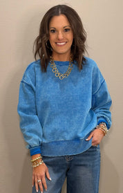 Acid Washed Fleece Oversized Sweatshirt - 10 COLORS