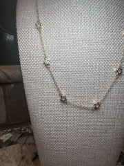 Gold Crystal Star Chain Necklace - Multiple Lengths