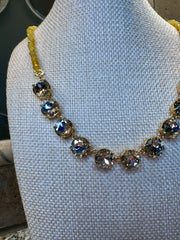 Crystal Necklaces w/ Beaded Accents - 7 Colors