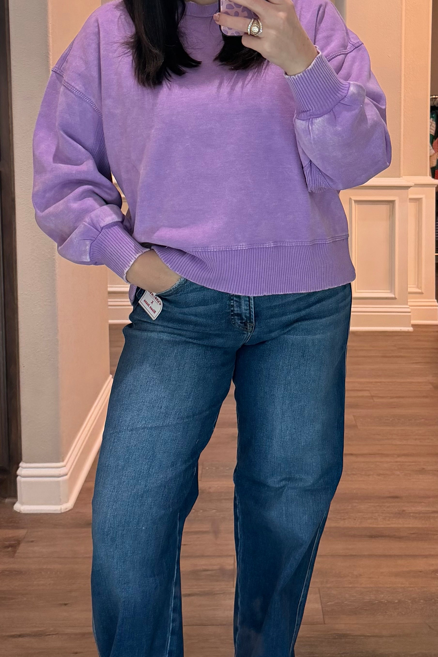 Acid Washed Fleece Oversized Sweatshirt - 10 COLORS