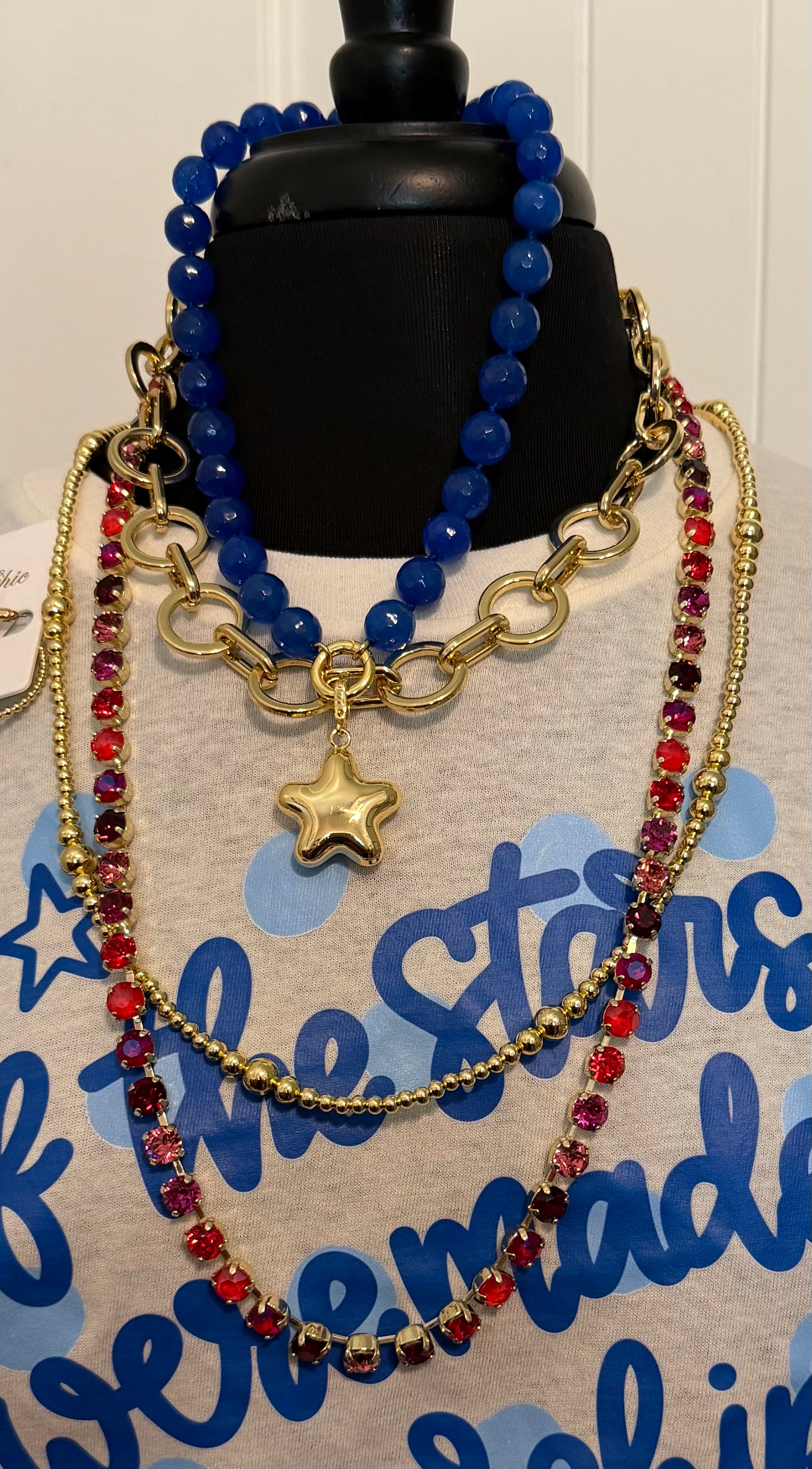 Red, White & Blue Necklace Stack
