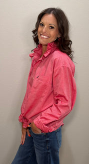 Red Ruffled Collar Top