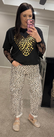 Tiny Hearts Gold Foil T-Shirt