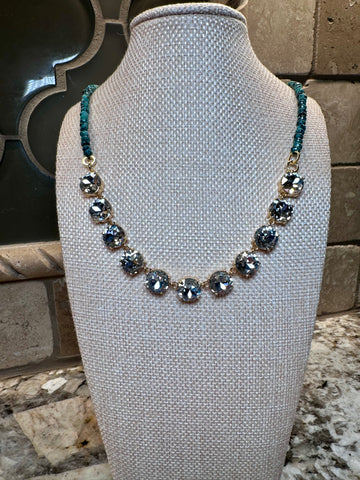 Crystal Necklaces w/ Beaded Accents - 7 Colors