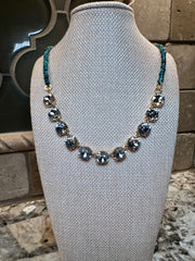 Crystal Necklaces w/ Beaded Accents - 7 Colors