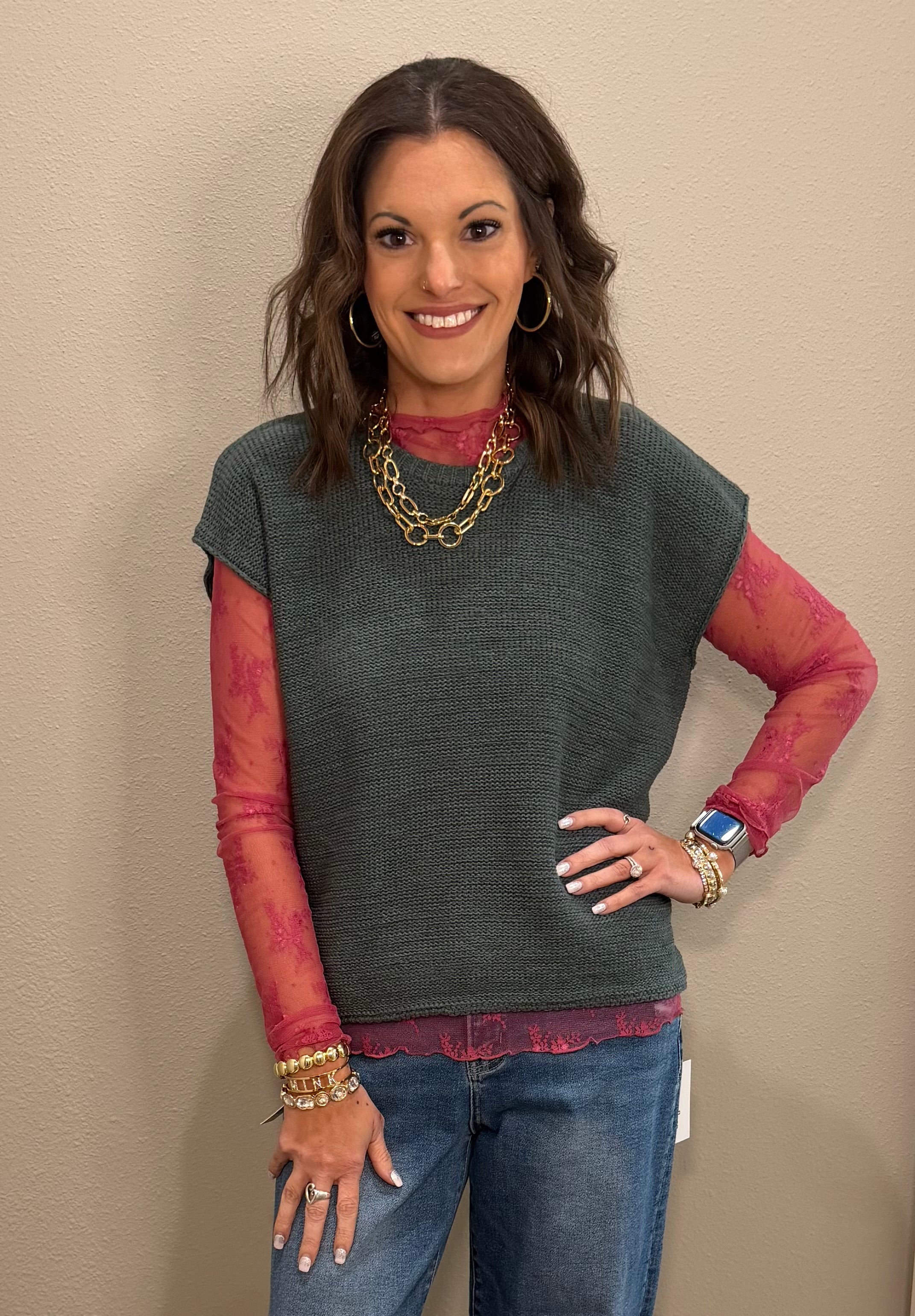 Oversized Knit Sweater Vest - 11 COLORS