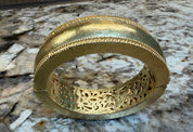 Thick Gold Cuffed Bracelet