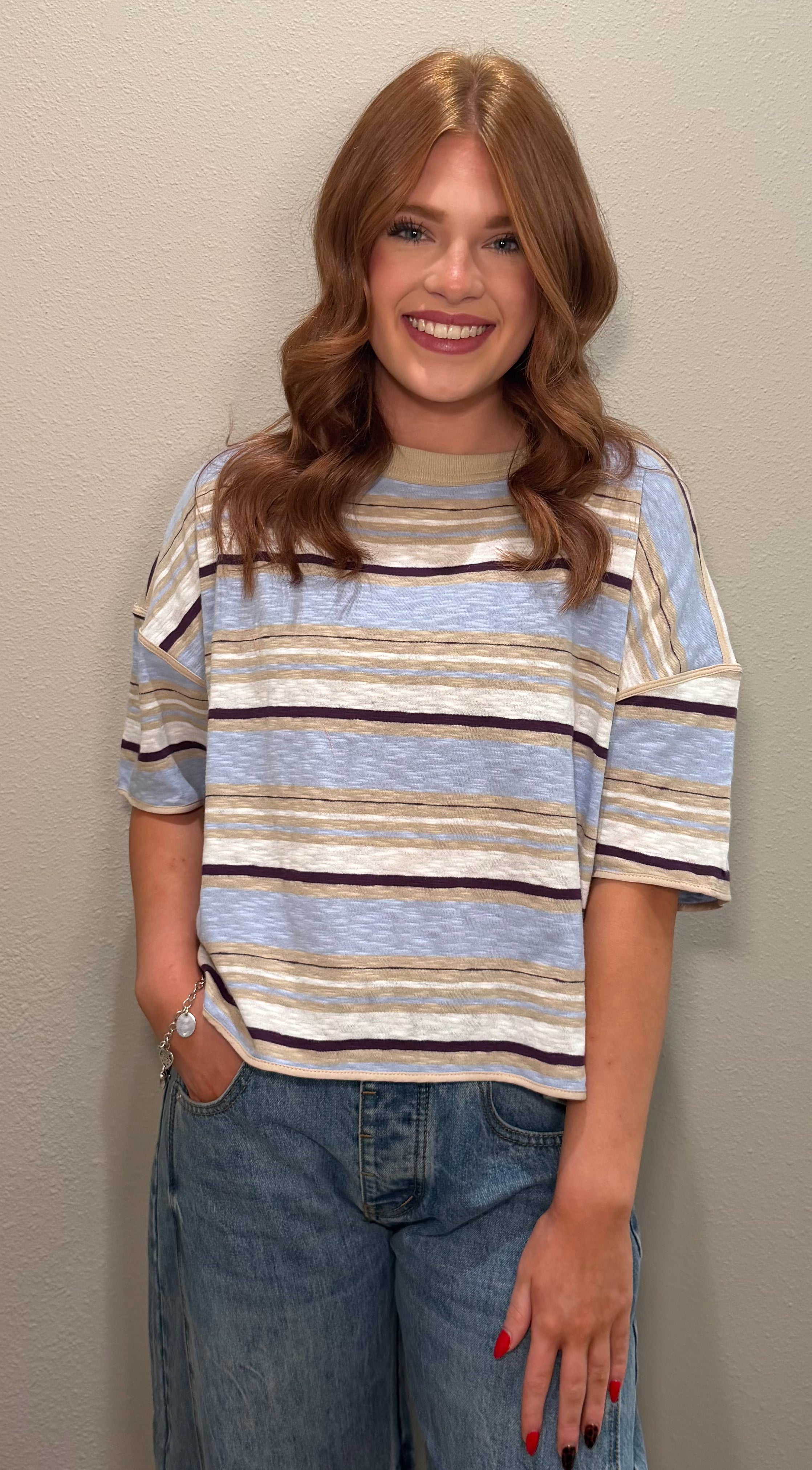 Striped Boxy Tee