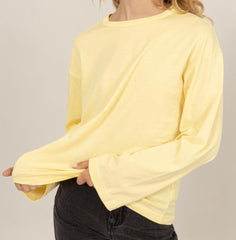 Long Sleeve Cotton Basic Tee - 3 COLORS!