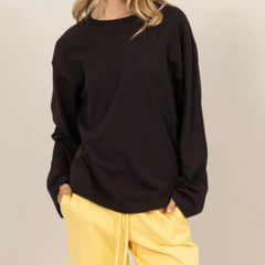 Long Sleeve Cotton Basic Tee - 3 COLORS!