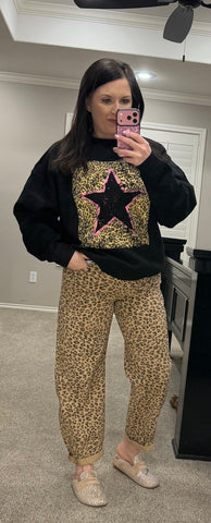 Leopard Star Sweatshirt
