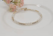 The BEST Little Rhinestone & Pearl Bracelets (3 Pearls in a row) - 2 COLOR WAYS