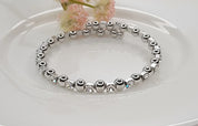 The BEST Little Rhinestone Accent Bracelet - Round Bead/Rhinestone Repeat - 3 COLOR WAYS
