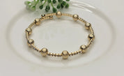 The BEST Little Rhinestone Accent Bracelets w/ Solid Round Bead Accents - 4 COLOR WAYS