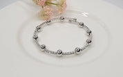 The BEST Little Rhinestone Accent Bracelets w/ Solid Round Bead Accents - 4 COLOR WAYS