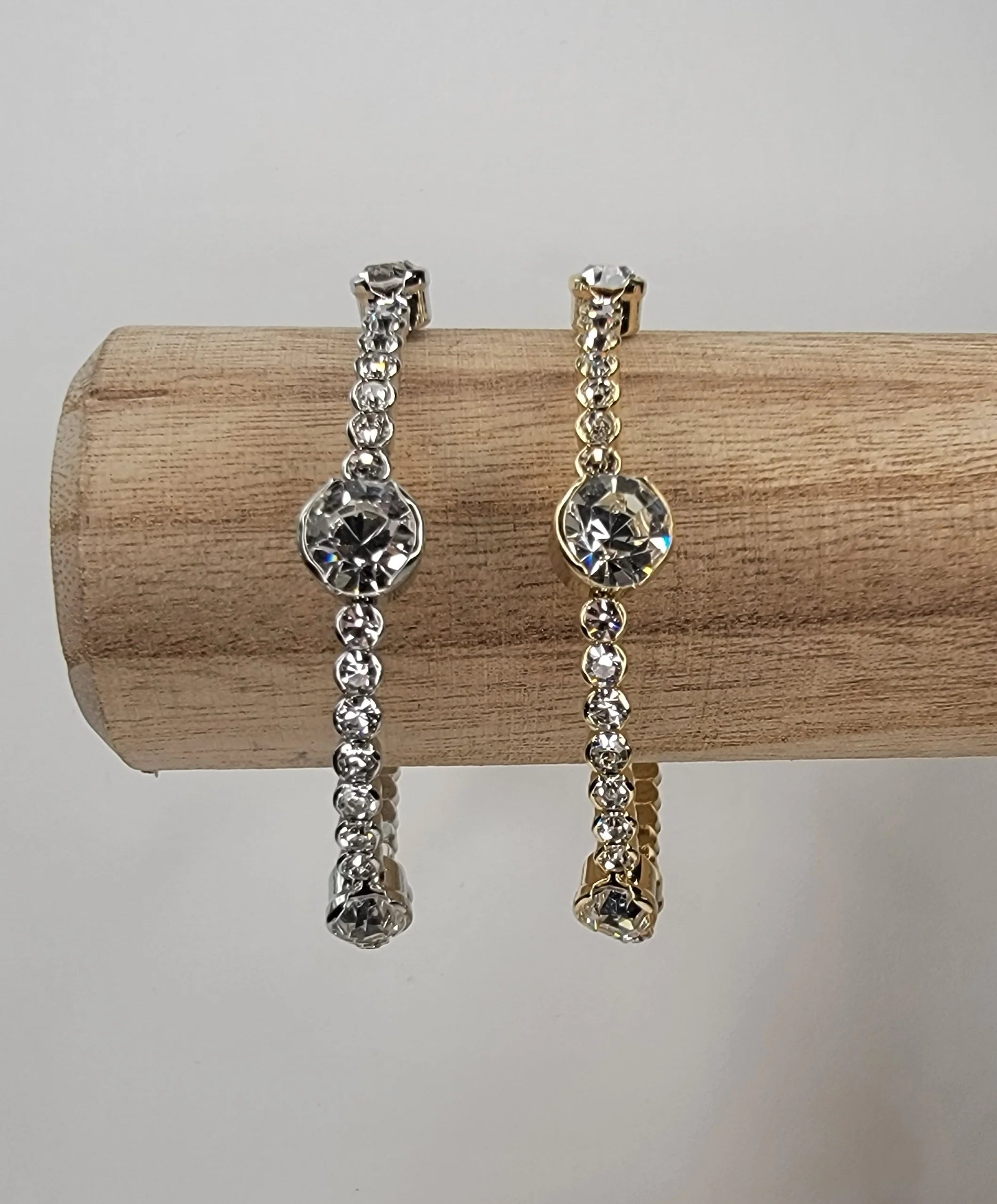 The BEST Little Rhinestone Accent Bracelets - Multi Size Larger Stone Mix - 2 COLORS