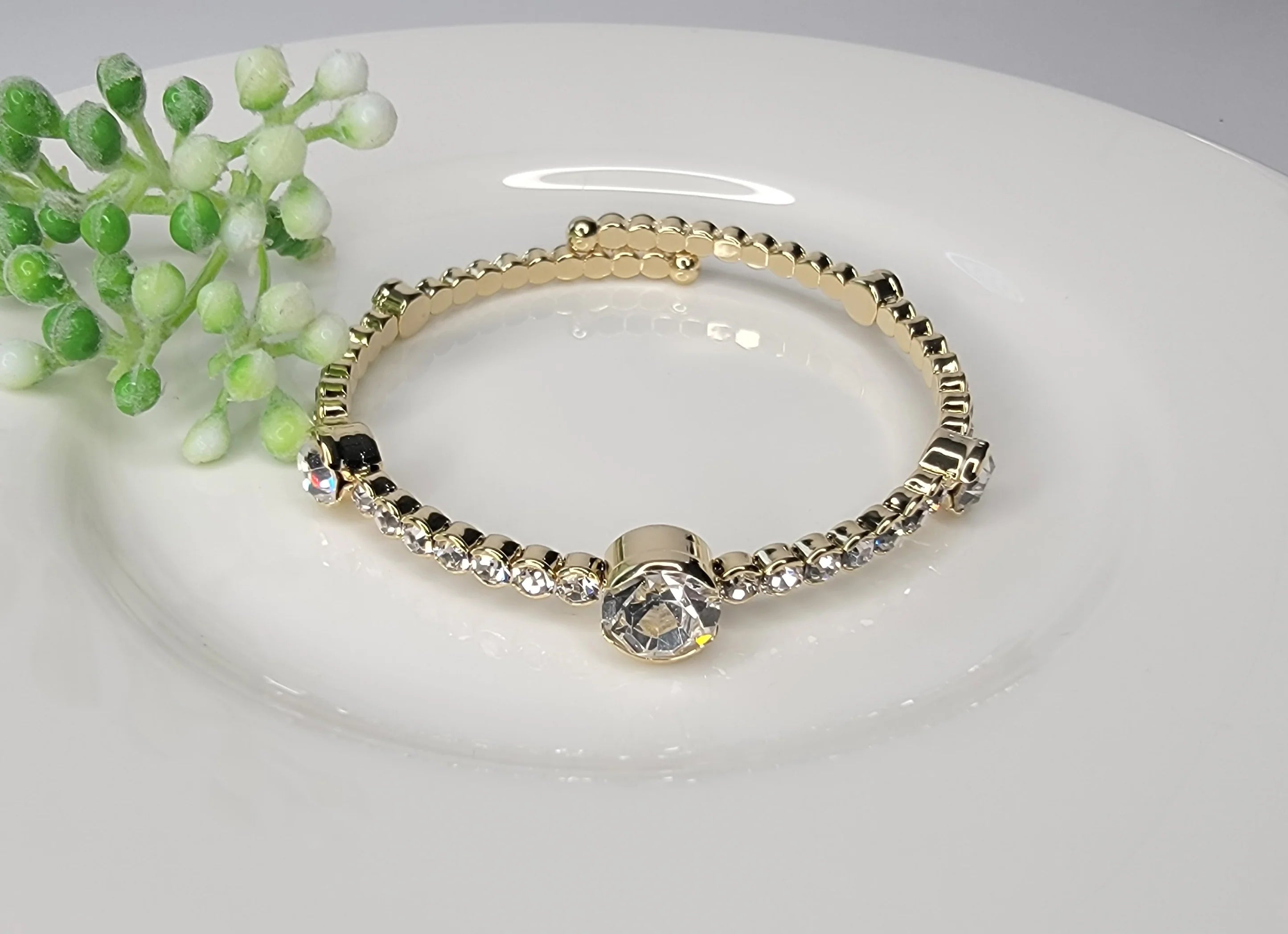 The BEST Little Rhinestone Accent Bracelets - Multi Size Larger Stone Mix - 2 COLORS