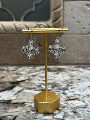 Crystal Cross Earrings