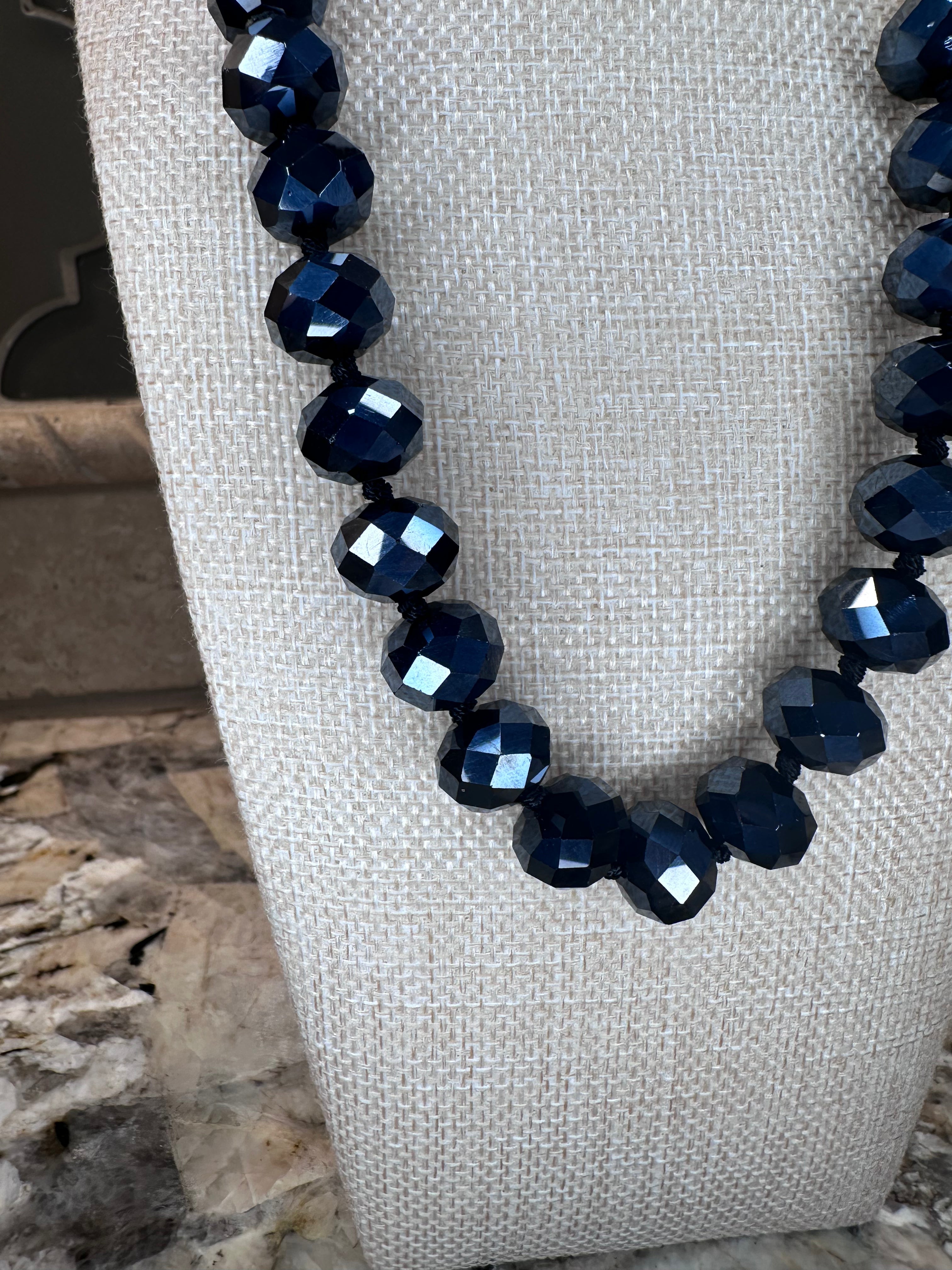 Color Crystal Chain Necklaces - 3 COLORS