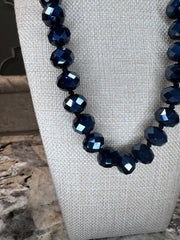 Color Crystal Chain Necklaces - 3 COLORS