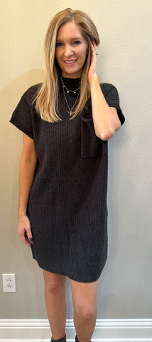 Black Mock Neck Dress