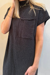 Black Mock Neck Dress