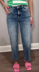 Risen Crop Boyfriend Jeans