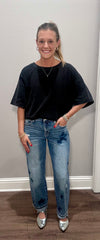 Risen Star Boyfriend Jeans w/ Cuff