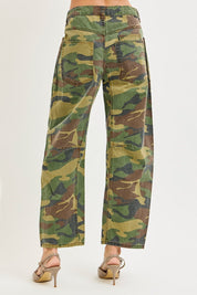 Risen Slouchy CAMO Crop Barrel Pants