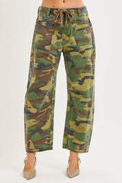 Risen Slouchy CAMO Crop Barrel Pants