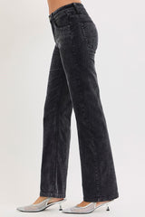 Risen Black Corduroy Mid Rise Pants