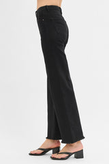 Risen Black High Rise Wide Leg Jeans