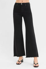 Risen Black High Rise Wide Leg Jeans