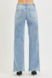 Risen Light Wash High Rise Wide Leg Jean