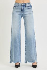 Risen Light Wash High Rise Wide Leg Jean