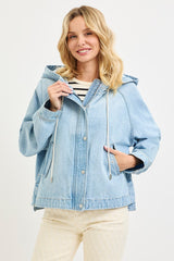 Risen Oversized Raglan Sleeve Oversized Jacket w/ Hoodie
