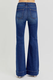 Risen Tummy Control High Rise Flare Jean - Dark Wash