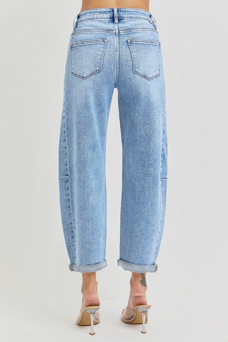 Risen High Rise (SLIGHT) Barrel Jean