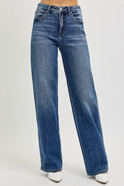 Risen High Rise Tummy Control Wide Leg Baggy Jean