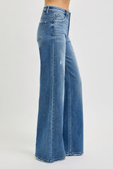 Risen Tummy Control Wide Leg Jeans