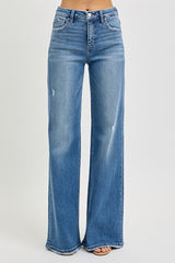 Risen Tummy Control Wide Leg Jeans