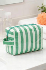 Striped Travel Essentials/Cosmetic Bag - 4 COLORS!